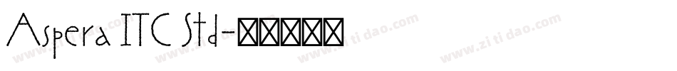 Aspera ITC Std字体转换